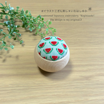 [u-様専用カート] 針山＊スイカ＊若草色＊イラストこぎん刺し