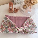 ガーゼ*ネッククーラー*Liberty調flower*pinkcolor*小花*再販