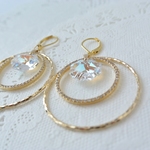 スワロのビジューサークルピアス