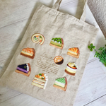  Cafe-sweets☆羊毛刺繍トート〜夏のフレッシュ☆フルーツスイーツ☆