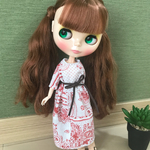 ★SALE★【送料無料】リカちゃん、ブライス パッチワークペイズリー柄ワンピース