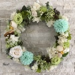 Mint * Pistachio Green x  Hydrangea * wreath *リース  ギフト