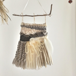 【一点もの】流木  ふあふあ天使  ウィービング  タペストリー