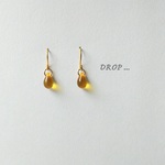 d4-39【はちみつ】しずくドロップのシンプルピアス(パーツ変更可能)