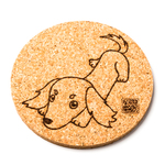 ダックスフンド（白・クリーム） 犬 グッズ コースター 雑貨 プレゼント かわいい カワイイ おしゃれ イラスト レディース メンズ ペット