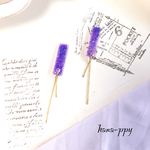 purple lame plate ピアスorイヤリングor樹脂ピアス