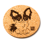 パピヨン 犬 グッズ コースター 雑貨 プレゼント かわいい カワイイ おしゃれ イラスト レディース メンズ ペット