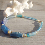 ローマングラス＊Roman Glass Deep Sea Bracelet with Opal *14kgf* 