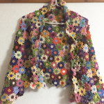 お花モチーフのショール