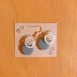 丸とお花のピアス