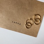 double hoop earrings( gold color )