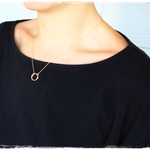 ダブルサークルネックレス 14kgf necklace