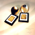 ラタンモダンDesignチャーム×goldチャーム