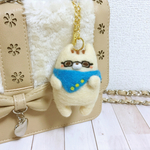受注＊眼鏡イケメンスタイルのリスさんバッグチャーム＊羊毛フェルト