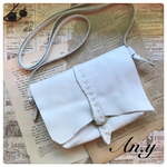 ♡Happy Price Sale♡レザーミニポシェットWhite