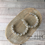 ✳︎グレーメノウのフリルフープピアス✳︎