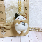 受注＊探偵(自称)スタイルのネコさんバッグチャーム＊羊毛フェルト