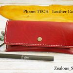 送料無料 Ploom TECH プルームテック 本革レザーケース ハンドメイド ヌメ革 姫路レザー lsc39 手染めボルドー
