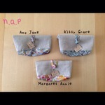 麻Xリバティー　ポーチ　Amy Jane