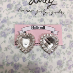 ビジュークリアハートピアス/イヤリング