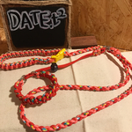 新型＊パラコード【小型犬用】オシャレ可愛い個性的♡回転カンつき首輪一体型リード(チョークタイプ)