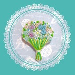 刺繍ブローチ＊花束