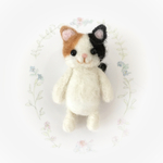 ○再販○ 三毛猫 羊毛フェルトぬいぐるみ