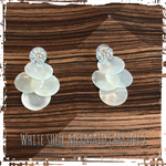 white shell mermaid earrings ホワイト シェル ピアス/イヤリング 1ペア