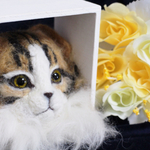 羊毛フェルト 猫 フレーム