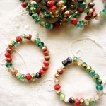 工房ソールドアウト【1連25コセット】JIRI＊IVANA czech beads #チェコビーズ seaglass rondel7×5㎜ mixアソート マット/ゴールドaug