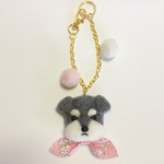 羊毛フェルトバッグチャーム シュナウザー