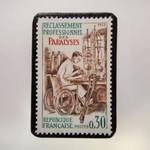 フランス　切手ブローチ3850