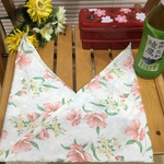 小ぶり可愛い❤️お弁当結びやすいあずま袋(フラワー)