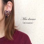大きなハートの耳飾り アンティークカラー