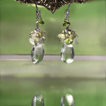 SALE！！【Green quartz×Gemstone◇竹取物語】サージカルステンレス ピアス