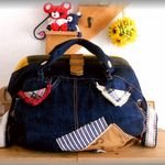 2WAYドクターズバッグ＊リュック＊口金＊デニム☆帆布＊
