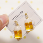 ジョッキビールピアス&イヤリング＊ミニチュア