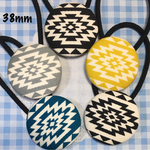 【感謝セール】オルテガ柄 ヘアゴム 38mm 5色セット