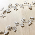 SILVER PEARL CRYSTAL WIRE ACCESSORY PARTS