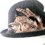 天然フェザーのヘアクリップ