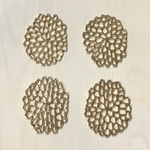 GOLD FLOWER DESIGN METAL CHARM PARTS