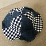 【y様専用】ベビー用帽子 チェック×デニム