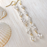 【NEW】clear summer    クリスタルのロングピアス