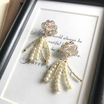 ビジューシェル×パールピアス♡