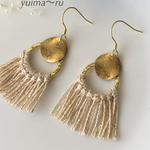 フリンジタッセルピアス/シナモンゴールド