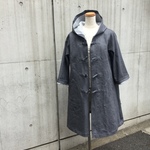 グレー色のデニムのダッフルコート(Mサイズのみ)