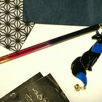 黄昏色のお狐様かんざし・黒狐