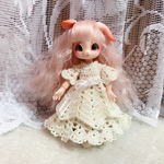 オビツ11 ロングドレス(オフホワイト）
