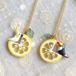 新作🍋レモン オオハシorキバタン ネックレス