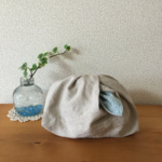 リネンのあずま袋 ブルー